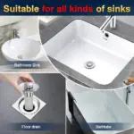 Anti-Clog Stainless Steel Pop-Up Drain Filter - Image 4